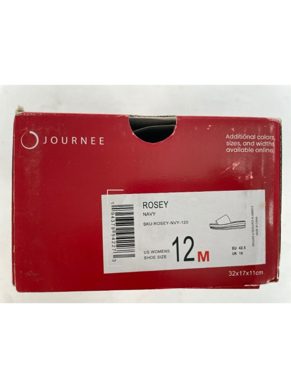 Journee Rosey Navy Open-Toe Espadrille Slide Comfy Sandals Women's Size 12M NEW - Picture 10 of 11